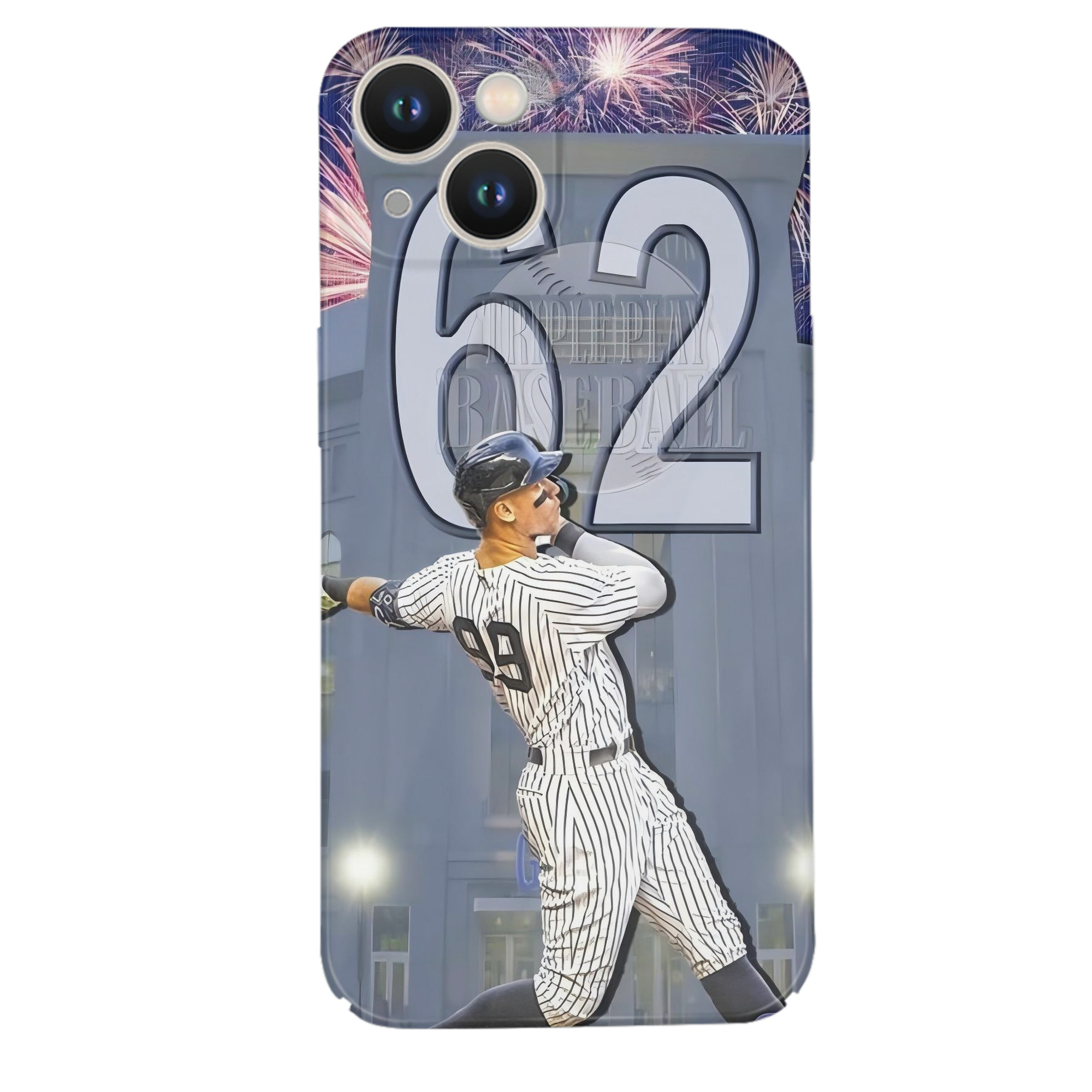 Aaron Judge 62 Home Runs Record IPhone 14 Series Full-Cover Hard Case – Shockproof With Raised Camera Protection – Precise Cutouts, Wireless Charging Compatible – Durable, Anti-Yellowing, Easy To Clean